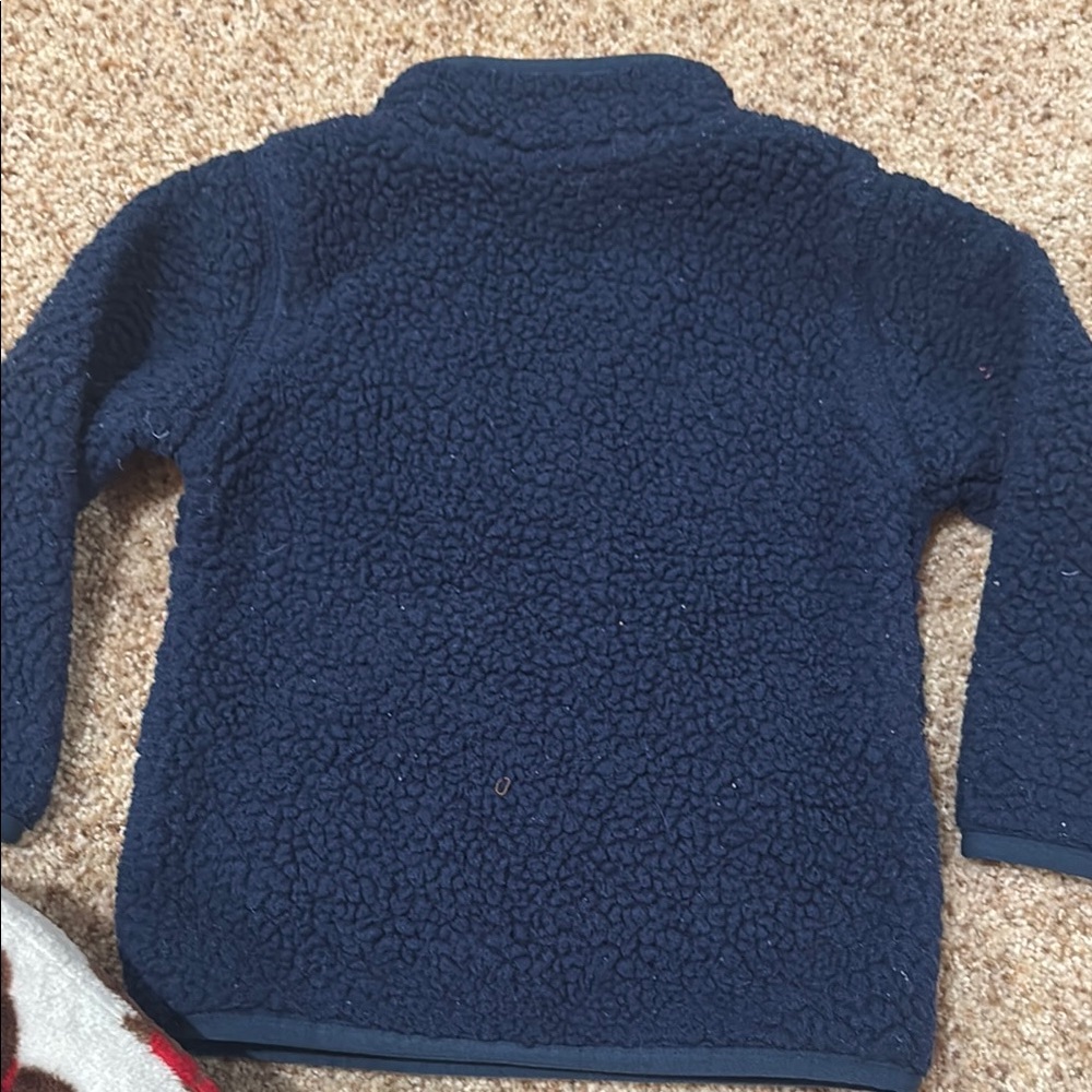 Carter's Blue Zip Up Sweater Plush Sherpa Fleece - Picture 3 of 3